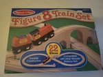 Melissa & Doug Figure 8 Train 22 Piece Set Wood Railway Lightly Used. Fixed Price $53.05.