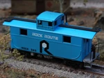 Rcr - Ho Modern Caboose 2 Window (1+1) Rock Island 345. Fixed Price $8.99.