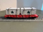 Ho Scale 40 Bachmann Great Northern Flatcar W Forest Products Load (26-026). Fixed Price $12.95.