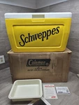 Rare Vtg 1991 48QT New Schweppes Ginger Ale Coleman 5286 Cooler Ice Chest Usa. Fixed Price $129.00.