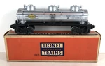 Lionel No. 6415 Sunoco Triple Dome Tank Car, Silver, Boxed. Fixed Price $25.00.