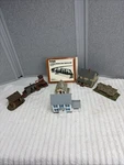 Vtg 7 Ho Scale Buildings & Trestle For Model Train Railroad Slot Car Layout. Fixed Price $49.95.