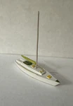 Scale Architects- Sailing Yacht W/mast & Very Well Painted Resin Boat.. Fixed Price $18.00.