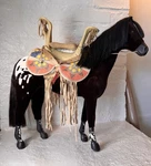 American Girl Kaya Steps High Horse & Saddle Set Appaloosa Bridle, Pad, Deerskin. Fixed Price $274.99.
