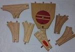 Wooden Train Turntable & Switch Tracks Railway Whittle Brio Thomas Compatible. Fixed Price $24.00.