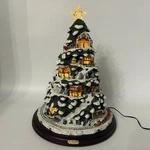 Coca-cola Bradford Exchange Village Christmas Lighted Tree Santa Train. Fixed Price $145.00.