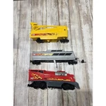 Hot Wheels Diecast Train Lot Engine Cars Red Grey Yellow Flame Decal 835 796 142. Fixed Price $21.00.