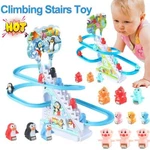 Kids Electric Climbing Stairs Toy Diy Small Penguin Dinosaur Rail Racing Track. Fixed Price $25.00.