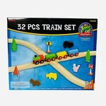 Wooden 32 Pc Toy Train Set Figure 8 Brio Thomas Compatible. Fixed Price $14.95.