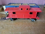 Gilbert American Flyer Lines Railroad Red Caboose #484 - Tin Train With Box. Fixed Price $11.69.