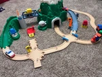 Fisher Price 1995 Flip Mountain Rail & Set Train, Cars, Tracks. Fixed Price $60.00.