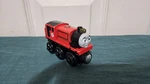 2014 Fisher Price Thomas Train Wooden Custom Engine Red Friendly Steamie Guc. Fixed Price $59.99.