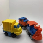 Vintage 1992 Fisher-price Geo Trax Train Engine, Caboose, Truck Includes All 3. Fixed Price $15.00.
