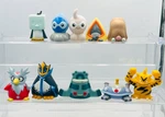 Japan Bandai Pokemon Eiscue Electabuzz Delibird Finger Puppet Figure Toy 6048. Fixed Price $24.99.