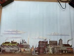 1979 Walthers Freight Yards Backdrop Ho 949-711 Tom Daniel Art Mint Box. Fixed Price $169.00.