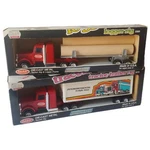 Vtg Peterbilt Die Cast Metal Tractor Trailer Rig & Logger Frame Lot Of 2 Trucks. Fixed Price $42.99.