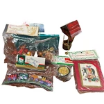 Lot Of 6 Vintage Kurt Adler Santas World Wooden Christmas Ornaments Train. Fixed Price $22.09.