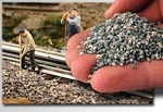 Scenic Express EX3210 #16 Medium Light Gray Blended Ballast - Gallon. Fixed Price $44.25.