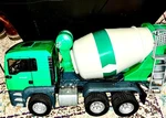 Bruder Man Tgs Cement Mixer Truck 1:16 Green White Construction Toy 03710. Fixed Price $50.00.