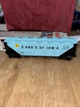 S02 Lionel 6-9358 Gauge LCCA-1980 Sands Of Iowa Covered Hopper Car Ln. Fixed Price $22.00.