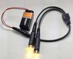 Micro Lights Warm White Led W/ Cable Splitter & 9 Volt Battery Clip MEL-KIT-2. Fixed Price $10.99.