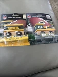 Masterpieces - Green Bay Packers Wooden Train Engine & Box Car New. Fixed Price $29.00.