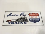 American Flyer Trains 18 Inch Reproduction Sign Enamel Metal Ande Rooney. Fixed Price $35.00.