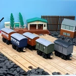 Wooden Railway Narrow Gauge Box Cars Custom Made For Thomas Train. Fixed Price $15.79.