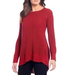 Eileen Fisher Ruby Red Recycled Cashmere Wool Box-top Hi Low Sweater Sz 1X $398. Fixed Price $89.99.