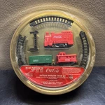 Coca-cola Battery Operated Train Set With Tracks And Tin Lid Packaging Vintage. Fixed Price $20.99.