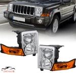 BOX(2) Headlight Assy Left & Right Fits For 2006-10 Jeep Commander Halogen. Fixed Price $93.87.