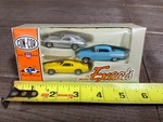 Con-cor Route 66 Ho Scale Corvette Mustang Chevy 3 Pack. Fixed Price $25.00.