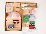 Pottery Barn Kids 48 Piece Wooden Train Set Complete Box. Fixed Price $39.99.