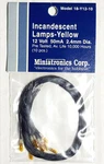 Miniatronics Incandescent Lamps 18-Y12-10 12V 50MA 2.4MM Dia Pieces Nip. Fixed Price $14.95.
