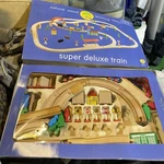 Little Tree Natural Wood Learning Toys 70 Piece Super Deluxe Train Set. Fixed Price $60.00.