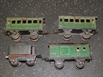 Vintage Marklin Pre War Tinplate Train Cars 17200 17190 & Tender. Fixed Price $142.49.