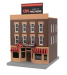 Mth Railking Cnn Fake News 4 Story City Building 30-90625 Scale Gauge Trump. Fixed Price $175.00.
