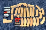 Melissa & Doug Deluxe Wooden Railway Train Set 35 Pieces. Fixed Price $60.00.