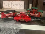 Vintage Eztec Santa Express Christmas Train Lot Of 3 Pieces. Fixed Price $21.00.