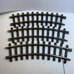 Set Of New Bright Brass Colored Straight Tracks 473T-2 Black 1994 Train. Fixed Price $20.00.