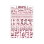 Woodland Scenics Dry Transfer Decal Numbers Railroad Roman Red MG710. Fixed Price $7.61.