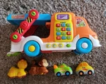 Vtech Pull & Learn Carrier Plus Go Smart Wheels Monkey Giraffe Cars Lot. Fixed Price $26.95.