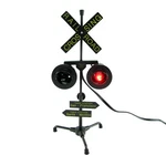 Railroad Crossing Signal Flashing Red Lights Desk Lamp Rr Xing Train. Fixed Price $33.90.