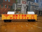 Ho Trains Tyco Union Pacific Gondola #2923 With Two Culvert Pipe. Fixed Price $7.00.