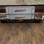 Mth Railking Bnsf Husky Stack Car W/ Etd And Original Box 30-76757 New. Fixed Price $80.00.