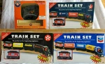 New 3 Ertl Collectible Wooden Train Sets With Lionel Engineers Hat. Fixed Price $199.99.