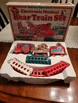 Battery Operated Electronic Musical Bear Train Set Vintage New. Fixed Price $25.00.