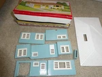 Vintage Scale Plasticville Teal Ranch House Building Box 1603 100. Fixed Price $19.00.