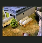 Scale Twin Oil Storga Tankers For Railroad Model Scenery Train Layout. Fixed Price $19.00.