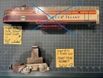 Unique Arts Train Locomotive Rock Island 2000 Front Truck Assembly Part Lot A2. Fixed Price $45.95.